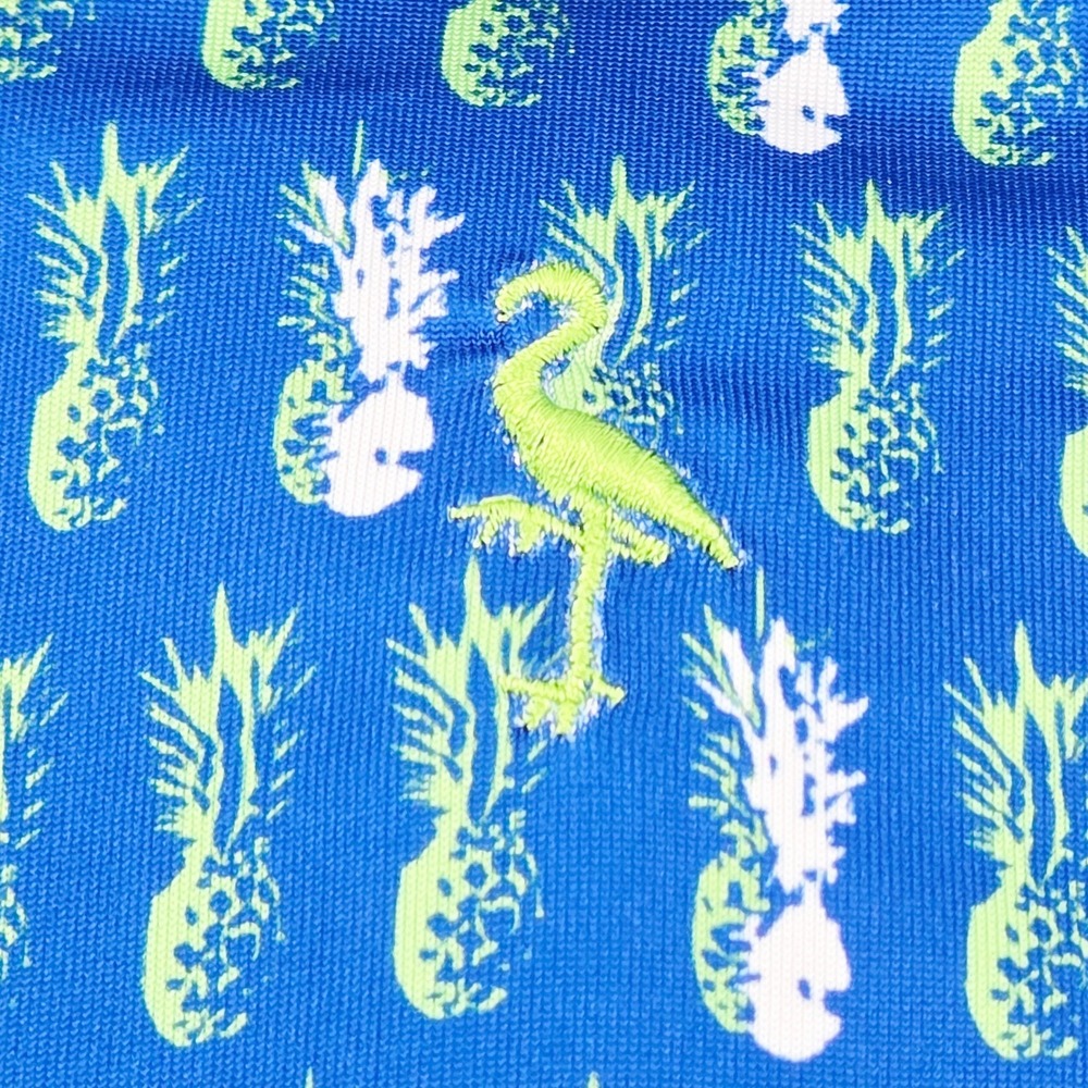 Tailorbyrd Boys Blue Pineapple Performance Shirt M 10/12 NWOT Preppy Coastal - Picture 4 of 10